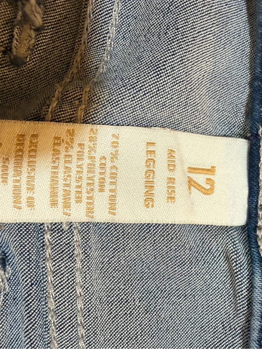 Justice Girls Faded Dark Blue Distressed Jeans